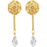 VIVASTRI Golden Drop Earrings ( Pack of 1 ) - Golden