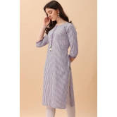 Glomee - Purple Cotton Women's Straight Kurti ( Pack of 1 ) - None