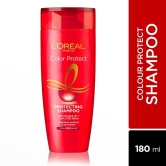 L'Oral Paris Shampoo, Vibrant & Revived Colour, For Colour-Treated Hair, Protects From Uva & Uvb, Colour Protect, 180 Ml