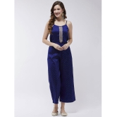 Pannkh - Navy Blue Polyester Regular Fit Womens Jumpsuit ( Pack of 1 ) - None