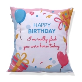 Ros - White Polyester Gifting Printed Cushion