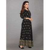 Kapadia - Black Rayon Womens Anarkali Kurti ( Pack of 1 ) - None