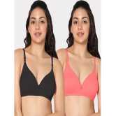 IN CARE LINGERIE - Multicolor Cotton Non Padded Women's T-Shirt Bra ( Pack of 2 ) - None