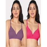 IN CARE LINGERIE - Multicolor Cotton Non Padded Women's T-Shirt Bra ( Pack of 2 ) - None