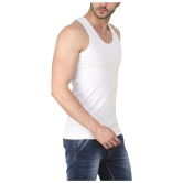 Super Cotton Sleeveless White Vests (Combo OF 10)