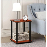 Lucky Handicraft - Side New End Table 2t Tiier Sshelf -Rack Stand for Sofa Turn-N-Tube Side Table -Corner Display Rack Living Room, Metal, Easy Assembly, Space Saving, Industrial (END Table - 2 Layer)