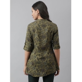 Divena - Olive Rayon Women''s Ethnic Top ( Pack of 1 ) - None