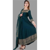 Smien Rayon Printed Anarkali Womens Kurti - Green ( Pack of 1 ) - None