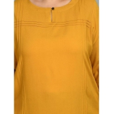 PrettyPlus by Desinoor - Mustard Rayon Womens Straight Kurti ( Pack of 1 ) - None