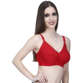 Elina Red Cotton Non Padded Womens Minimizer Bra ( Pack of 1 ) - None