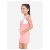 Naughty Ninos - Pink Cotton Girl's Dungarees ( Pack of 1 ) - None