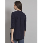 Curvydrobe Navy Blue Crepe Women's A-Line Top ( Pack of 1 ) - None