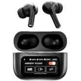 VEhop A9 TouchScreen ANC Bluetooth True Wireless (TWS) In Ear 32 Hours Playback Active Noise cancellation IPX4(Splash & Sweat Proof) Black