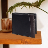 Leaderachi Genuine Leather RFID Protected Premium Oliver Black & Brown Wallet for Men(W8008-BKNEW)