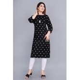 Smien - Black Rayon Women's Straight Kurti ( Pack of 1 ) - None