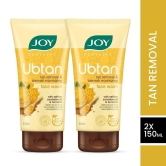 Joy Ubtan Face Wash For Tan Removal with Saffron & Turmeric 300ml, (Pack of 2 X 150ml)