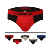 Solo - Multicolor Cotton Mens Briefs ( Pack of 5 ) - 75