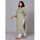 JC4U Cotton Blend Printed Straight Womens Kurti - Green ( Pack of 1 ) - None