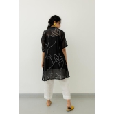 Black Bandhani Tunic with pants-M