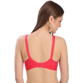 Eves Beauty Women Full Coverage Non Padded Bra-32D / Maroon / Cotton Blend