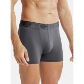 Jockey IC28 Men Tactel Microfiber Elastane Solid Trunk with Moisture Move Properties - Ebony - None