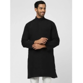 DESHBANDHU DBK - Black Cotton Mens Regular Kurta ( Pack of 1 ) - None