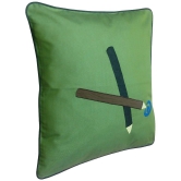 Hugs'n'Rugs Single Cotton Green Cushion Cover (40 x 40 cm) 16 x 16 - Multi