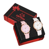 Septem White Leather Analog Womens Watch