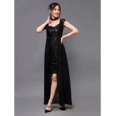 Miss Chase Polyester Embellished Full Length Womens Fit & Flare Dress - Black ( Pack of 1 ) - None