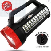 Emergency Tube Rechargeable Waterproof Bright Led Torch Light 75W+22SMD Torch  (Red, 9 cm, Rechargeable)