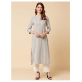 KSUT Blue Cotton Straight Kurti - Single - S