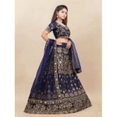 A TO Z CART Blue Silk Girls Lehenga Choli Set ( Pack of 1 ) - None