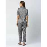 Smarty Pants - Grey Satin Womens Nightwear Nightsuit Sets ( Pack of 1 ) - None