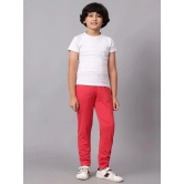 Diaz Red Cotton Blend Boys Trackpant ( Pack of 1 ) - None