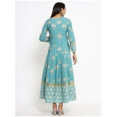 KIPEK Blue Rayon Anarkali Kurti - Single - M