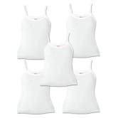 HAP Lovly white Camisole for Girls/inners for girls/spaghetti top/pack of 5 - None