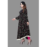 haya fashion - Black Rayon Women's Anarkali Kurti ( Pack of 1 ) - None