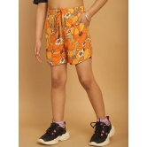 MINI & MING Girls Floral Printed Low-Rise Shorts