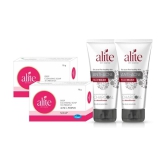 alite Anti Acne Soap (2x75g)+ Anti Acne Facewash with Charcoal (2x70g) for Acne Free Skin - Combo