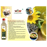 WOW Cooking Oils Certified Organic Virgin Cold Pressed Sunflower Cooking Oil 925 ml x 6 Combo with Free 4 Varieties Raw Forest Honey 55G