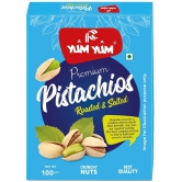 YUM YUM Premium Roasted Salted Pistachios 100g Dry Fruits