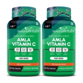 NourishVitals Amla Vitamin C with Tannins > 25% Pure Herbs, 500 mg Amla Extract 60 Veg Capsules (Pack Of 2)