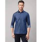 UrbanMark 100% Cotton Slim Fit Solids Full Sleeves Mens Casual Shirt - Blue ( Pack of 1 ) - None