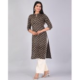 MAUKA Rayon Printed Kurti With Palazzo Women's Stitched Salwar Suit - Black ( Pack of 1 ) - None