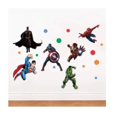 Asmi Collection Super Heroes Wall Sticker ( 150 x 150 cms )