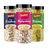 YUM YUM Dry Fruits Combo Pack 450 g ( Cashews, Pistachios & Raisins) 150 g Jar Each