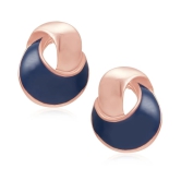 Sukkhi Stunning Rose Gold Plated Stud Earring For Women - Blue