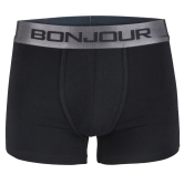 Men's Mid-Rise Premia Cotton Trunk With Elasticated Band - Black Black L