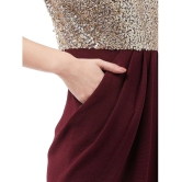 Miss Chase Polyester Maroon Regular Dress - - None