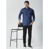 HJ HASASI Denim Regular Fit Solids Full Sleeves Mens Casual Shirt - Blue ( Pack of 1 ) - None